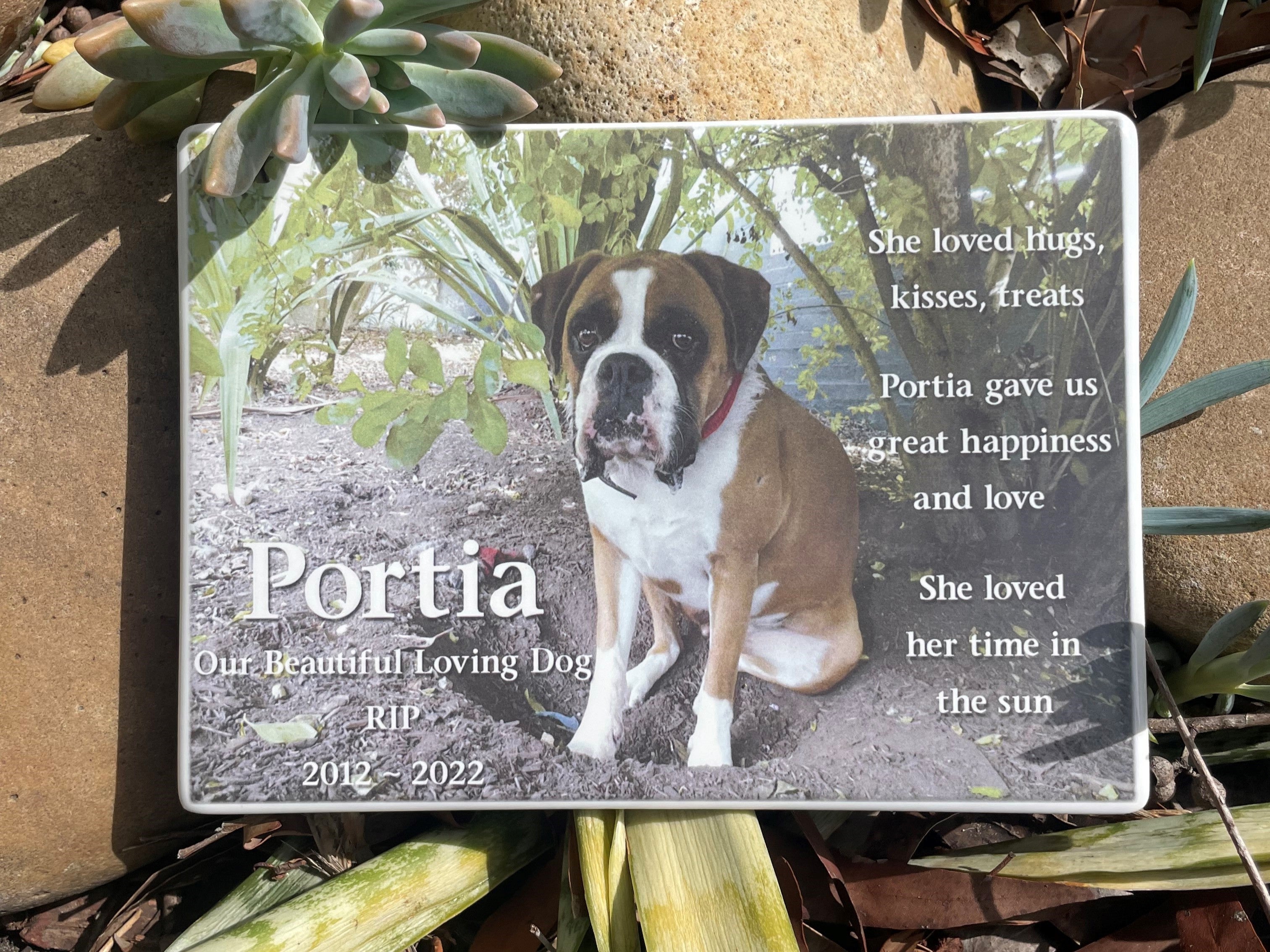 Photo Ceramic Plaque Pet Memorial