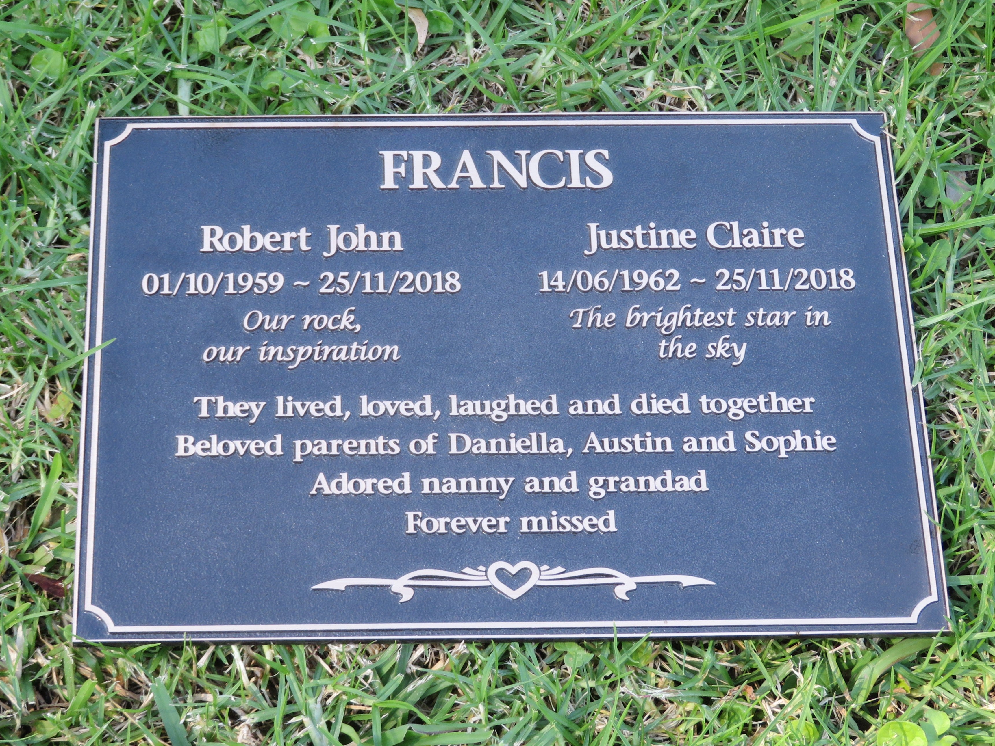 Bronze Plaque Memorial For People