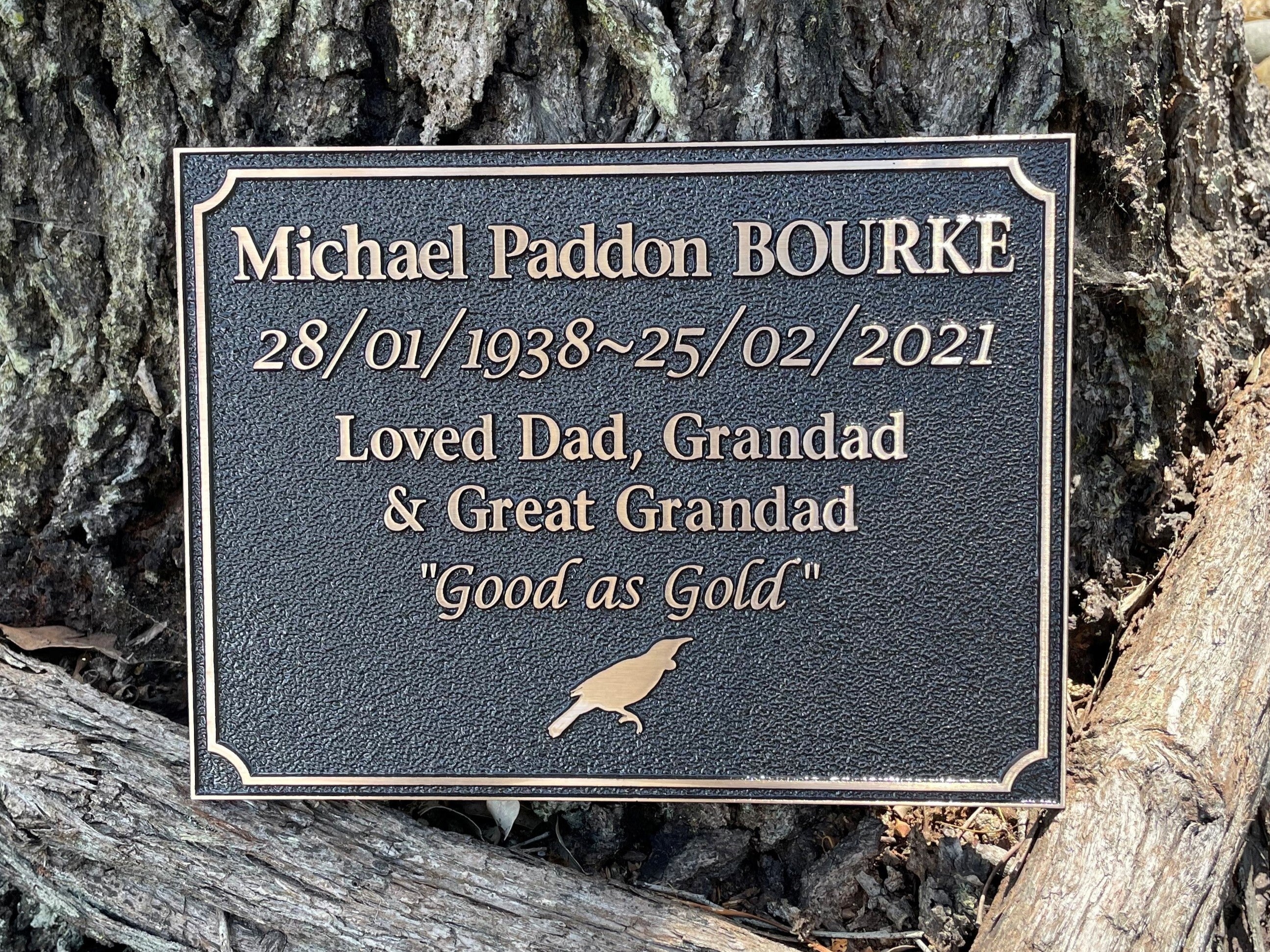Bronze Plaque Memorial For People
