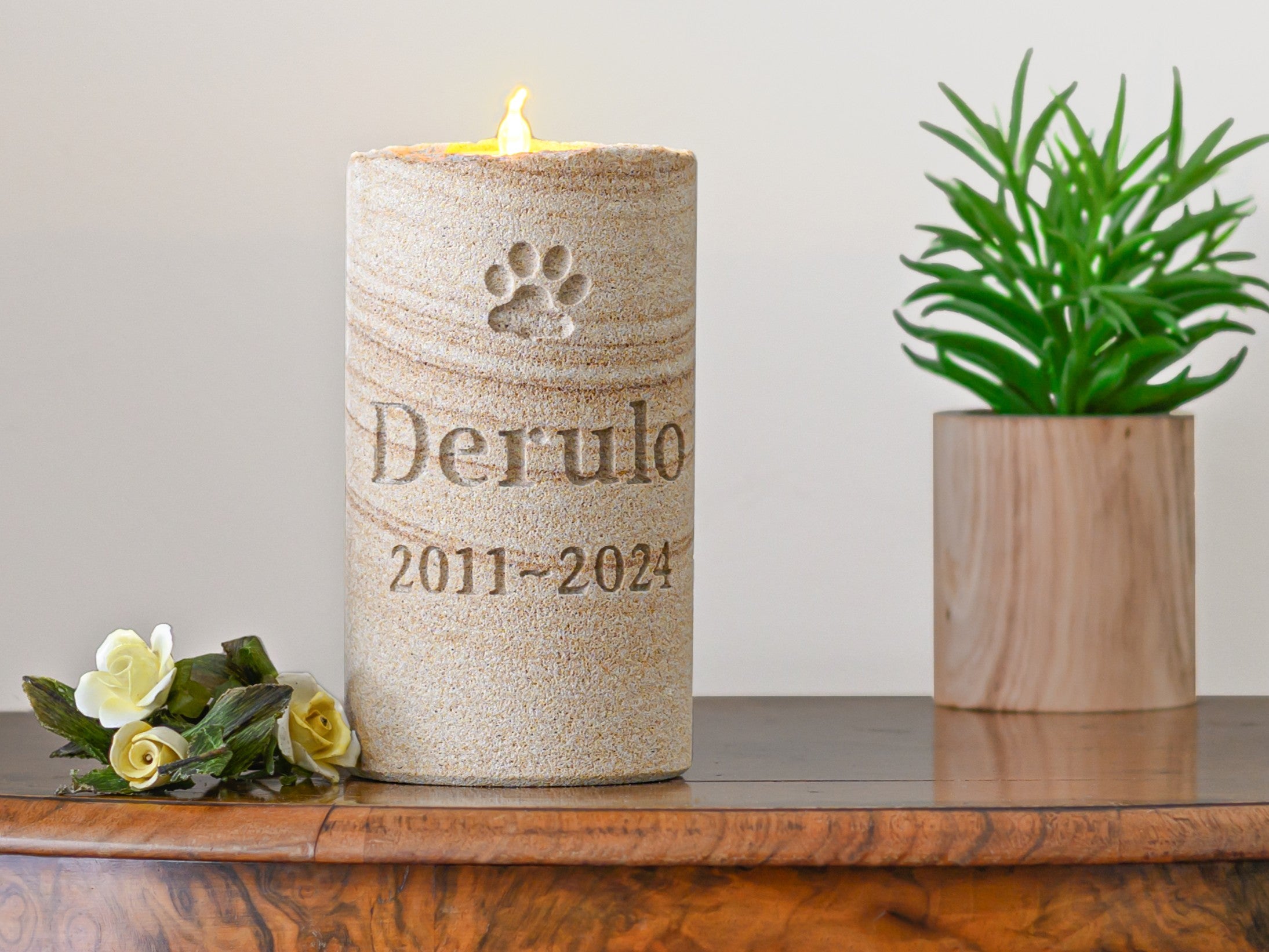 Eternal Sandstone Candle Pet Memorial