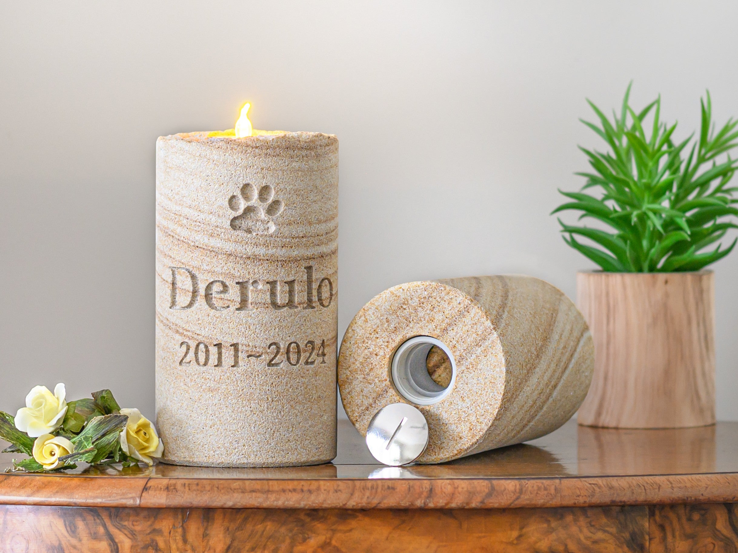 Eternal Sandstone Candle Pet Memorial