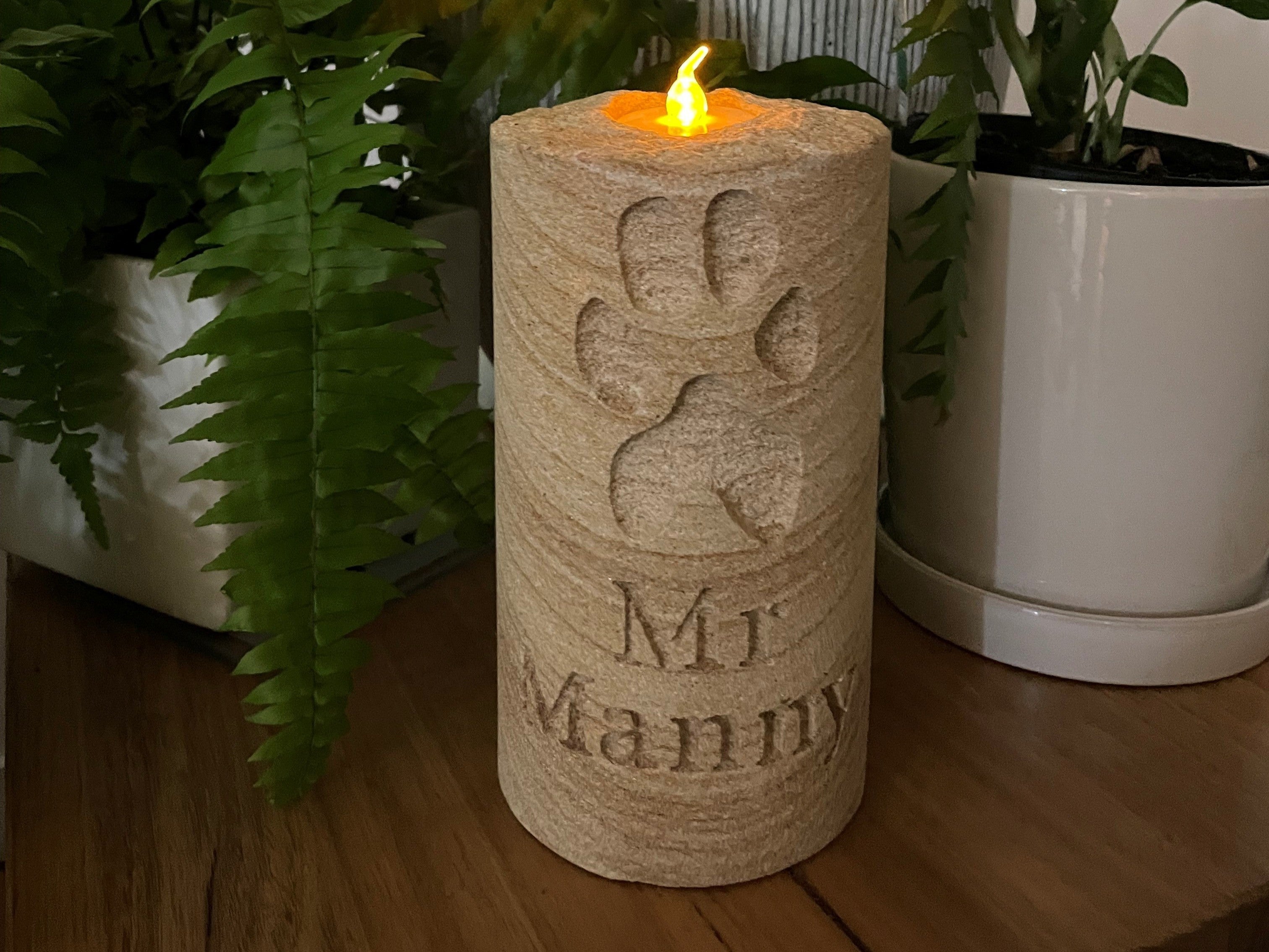 Eternal Sandstone Candle Pet Memorial