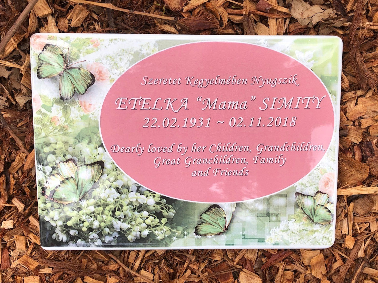 Photo Ceramic Plaque Memorial For People