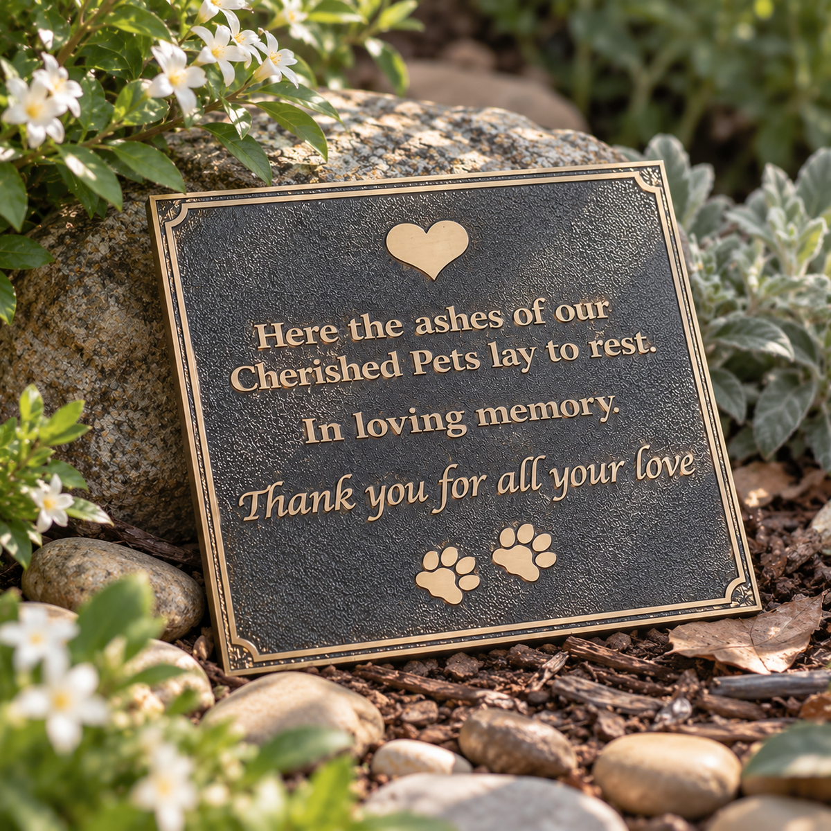 Personalised Bronze Plaque Pet Memorial - Various Sizes