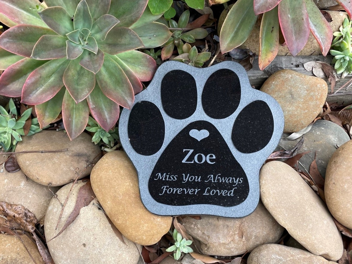 Shaped Granite Plaque Pet Memorial