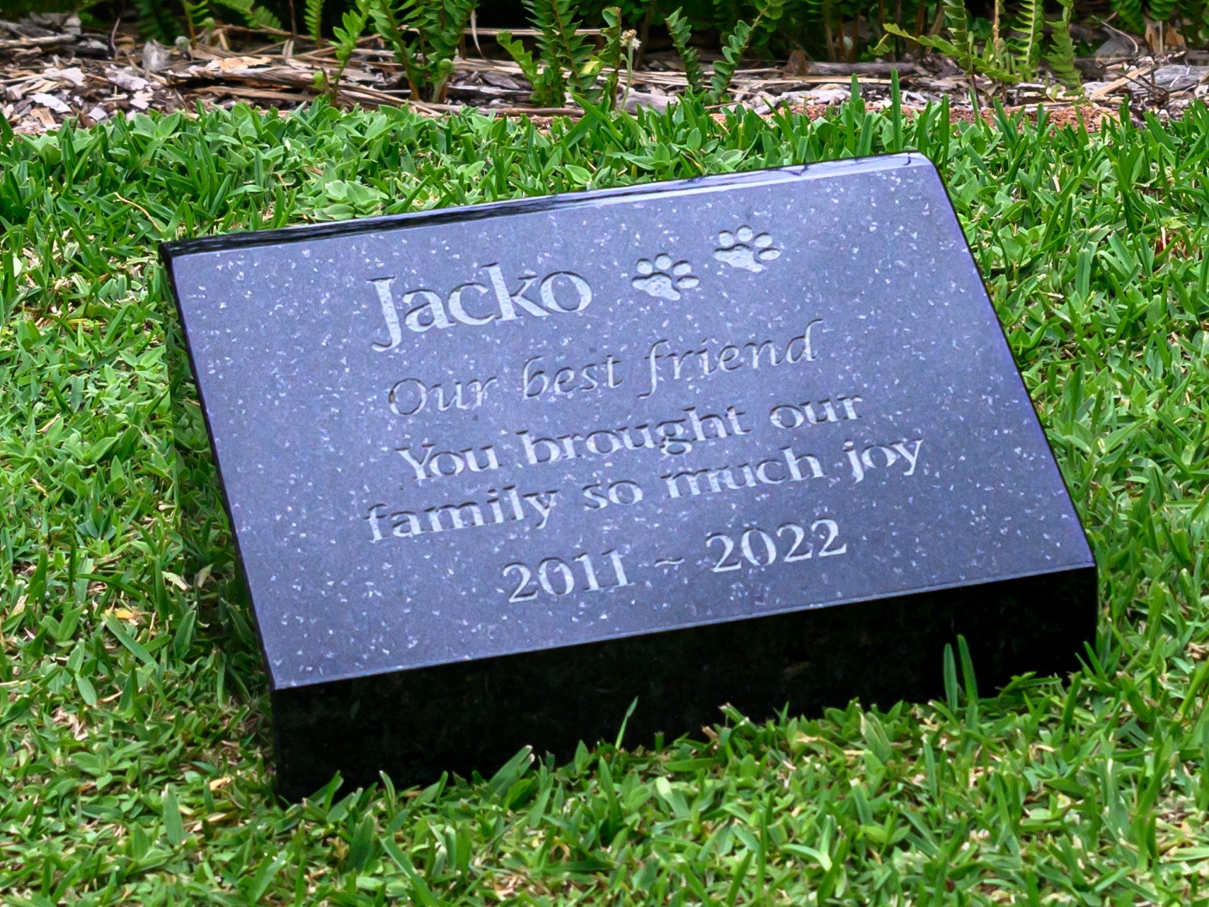 Granite Desk/Pillar Pet Headstone - Natural
