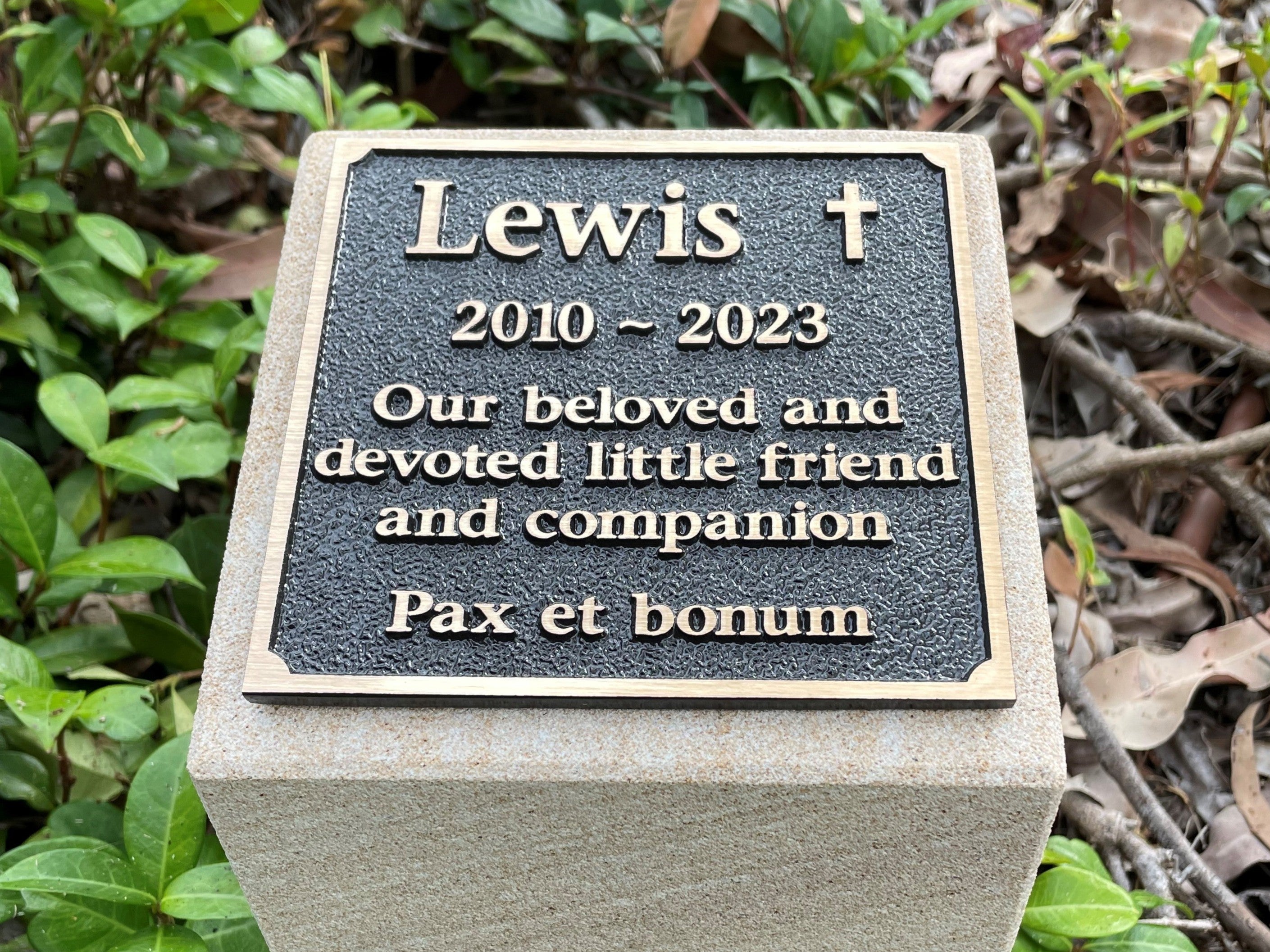 Bronze Plaque Pet Memorial