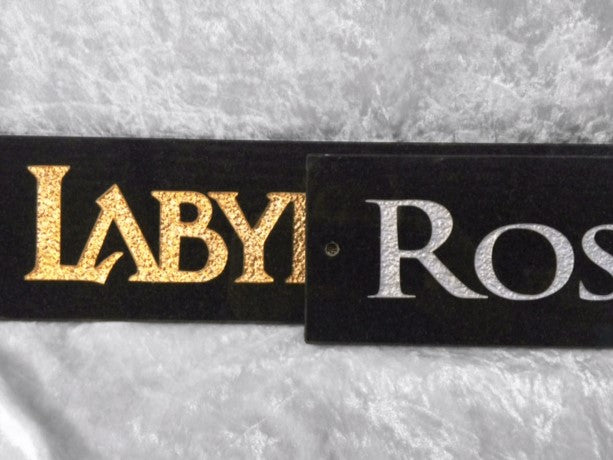 House Name Address Plaques - Black Granite