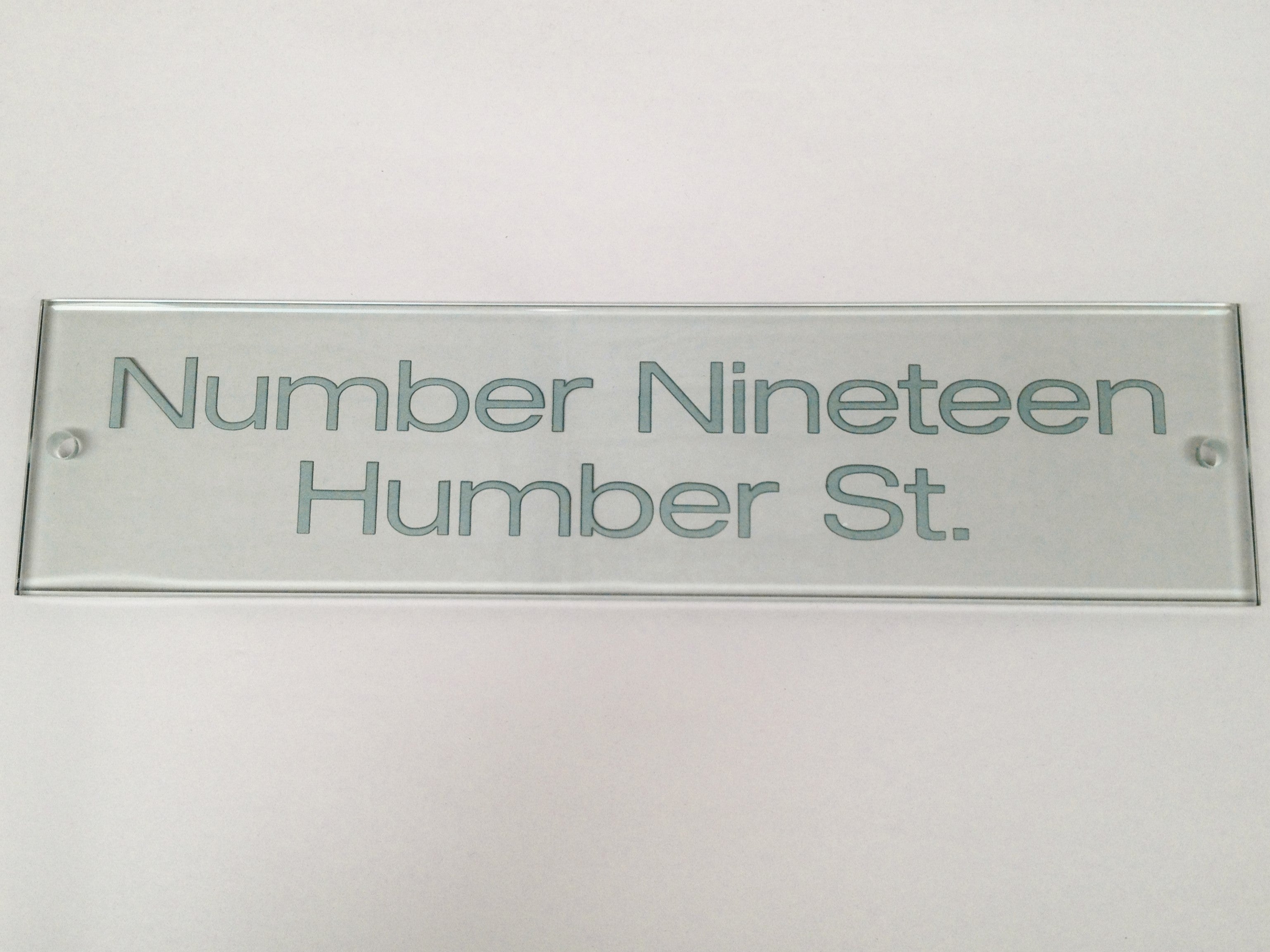 House Name Address Plaques - Glass