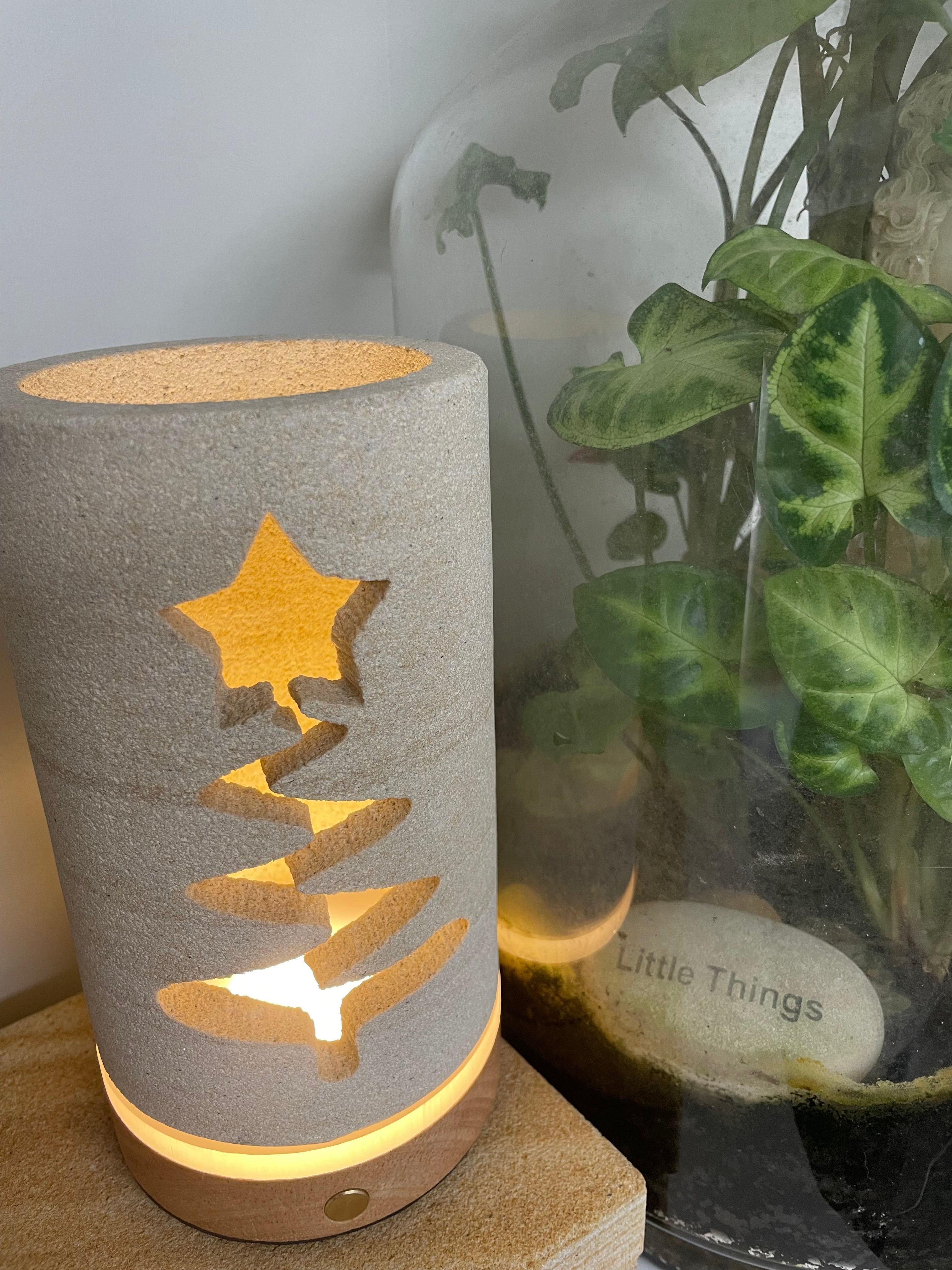 Forever Glow Sandstone Christmas Lantern - FREE GIFT INCLUDED!