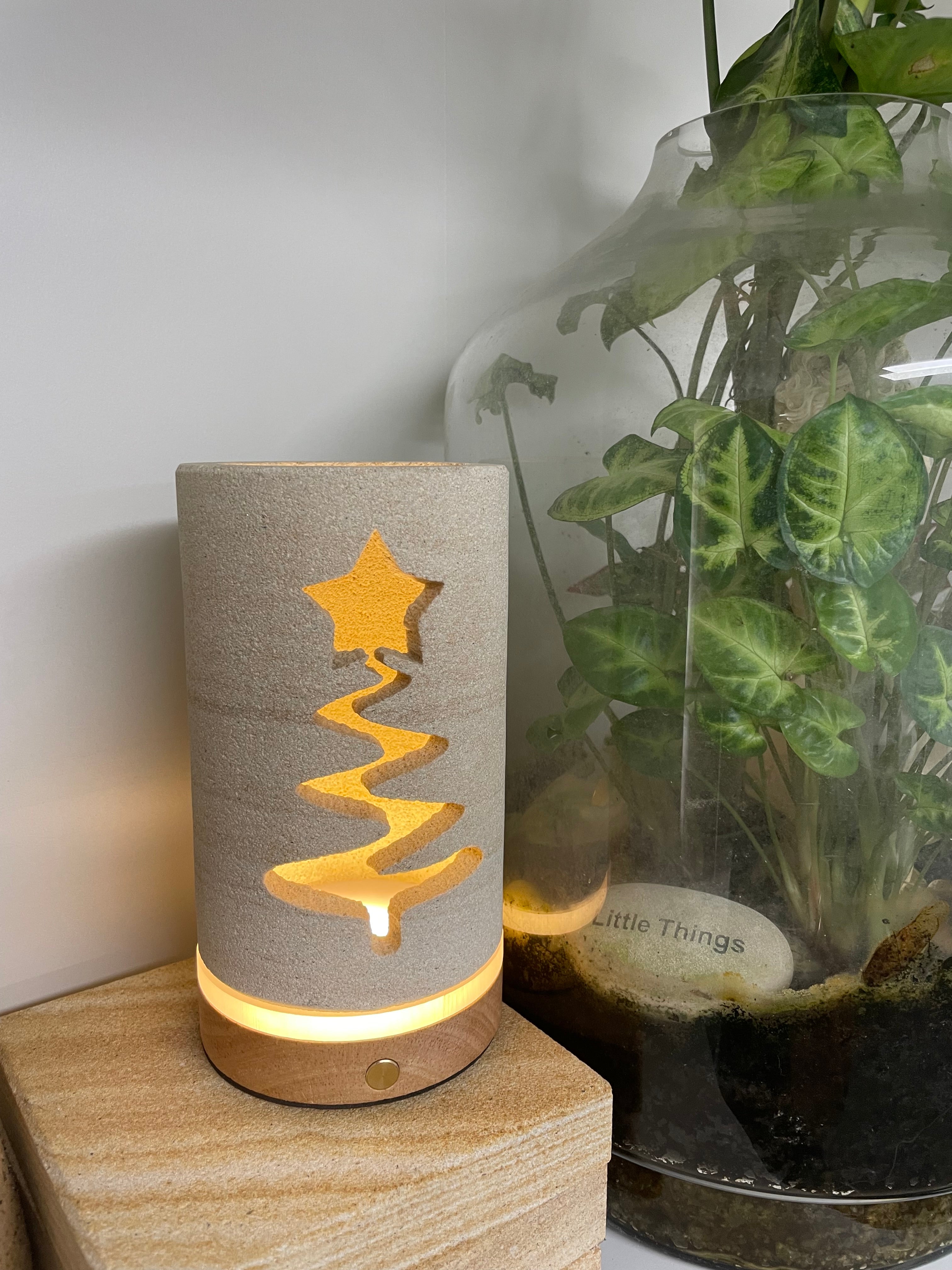 Forever Glow Sandstone Christmas Lantern - FREE GIFT INCLUDED!