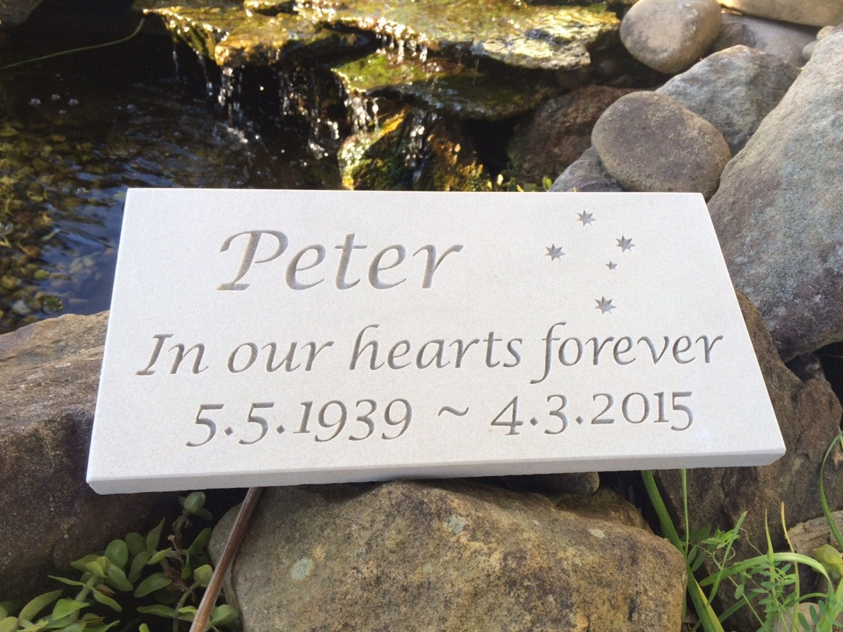 Sandstone Plaque Memorial for People