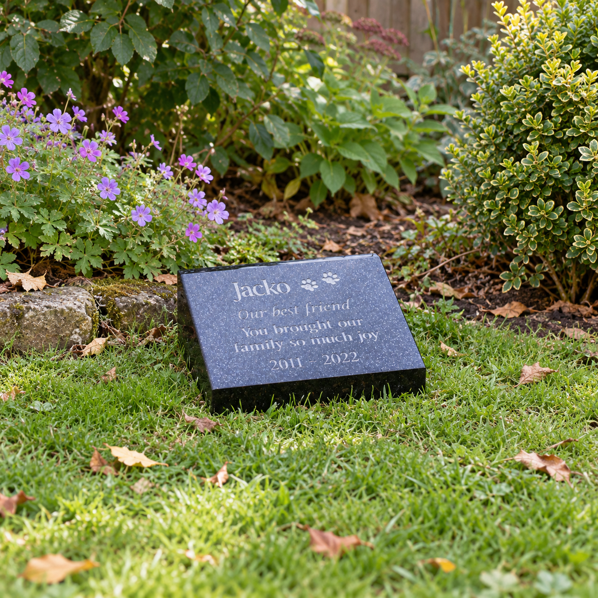 Granite Desk/Pillar Pet Headstone - Natural