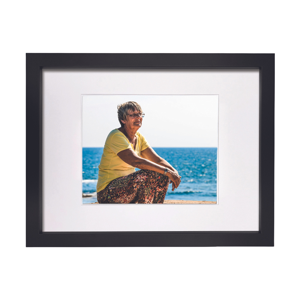 Photo Urn Box for People - Lasting Impression Frame - Multiple Matboard Configurations - Black