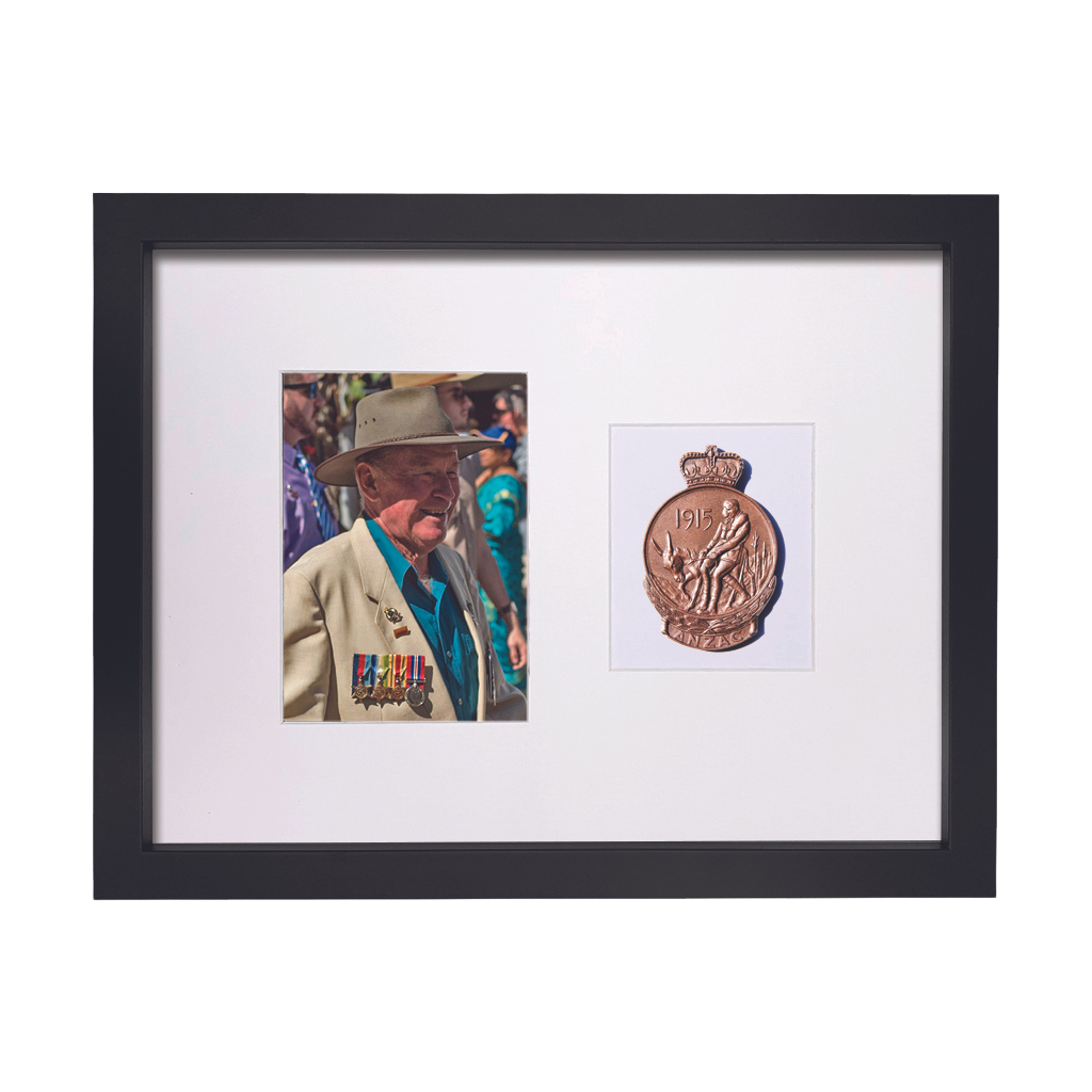 Photo Urn Box for People - Lasting Impression Frame - Multiple Matboard Configurations - Black