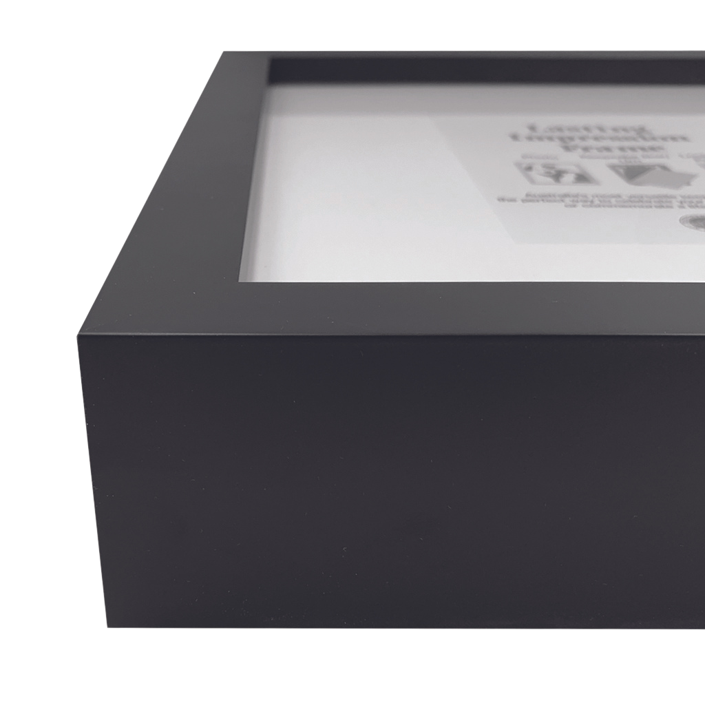 Photo Urn Box for People - Lasting Impression Frame - Multiple Matboard Configurations - Black