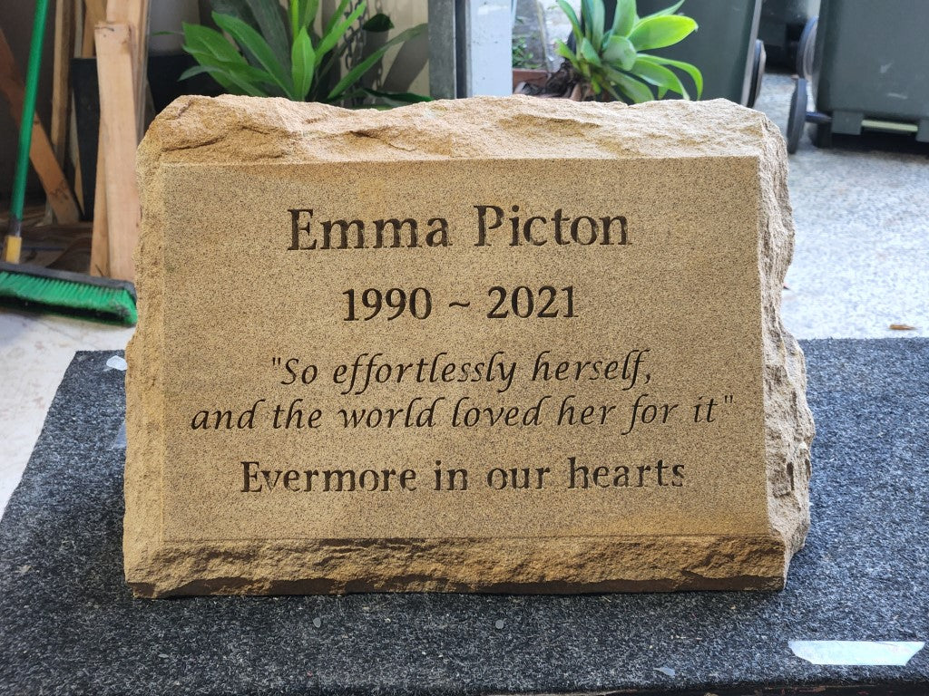 Natural Sandstone Burial Marker for People