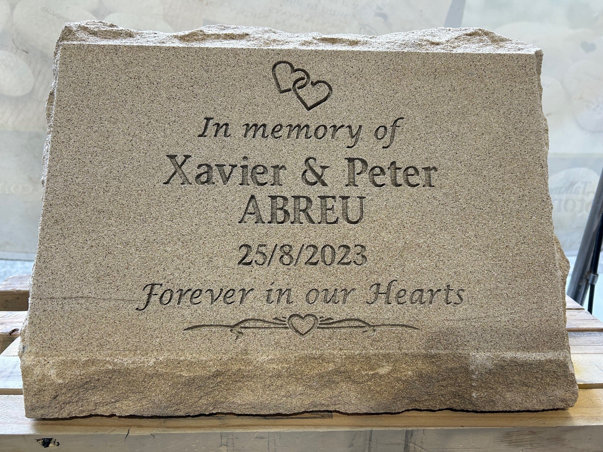 Natural Sandstone Burial Marker for People