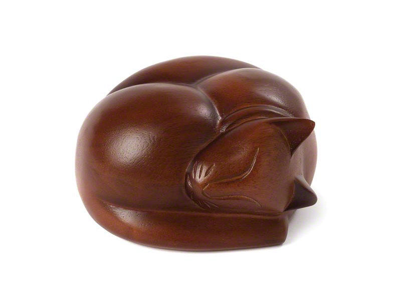 Timber Sleeping Cat Urns