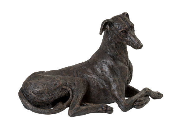 Cast Resin Dog Figurine Memorial Urn - Greyhound