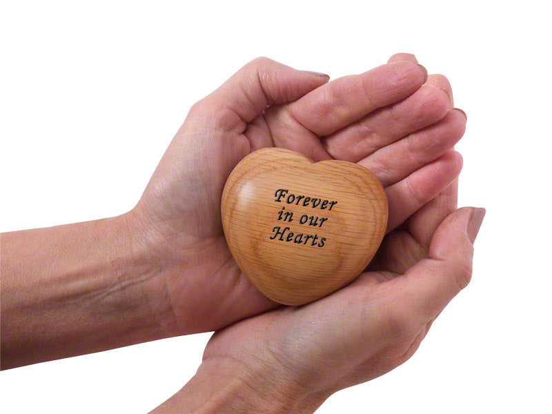Natural Oak Tribute Heart Keepsake