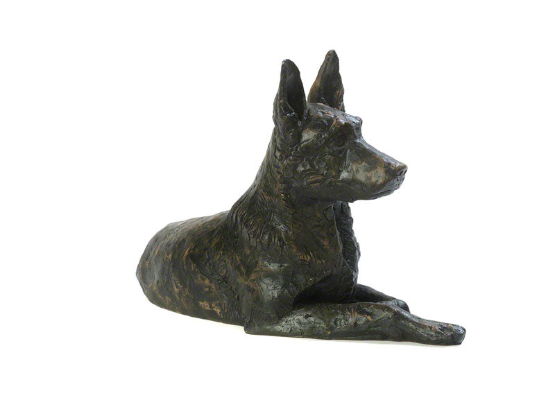 Cast Resin Dog Figurine Memorial Urn - German Shepherd