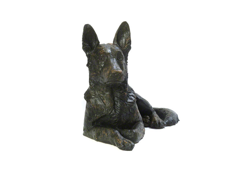 Cast Resin Dog Figurine Memorial Urn - German Shepherd