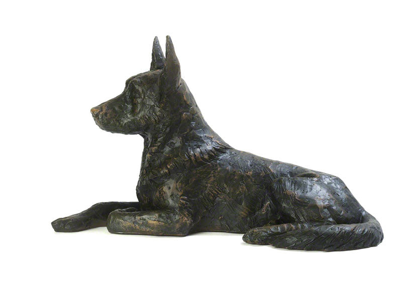 Cast Resin Dog Figurine Memorial Urn - German Shepherd