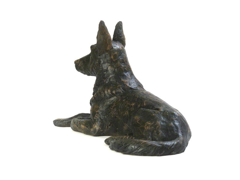 Cast Resin Dog Figurine Memorial Urn - German Shepherd
