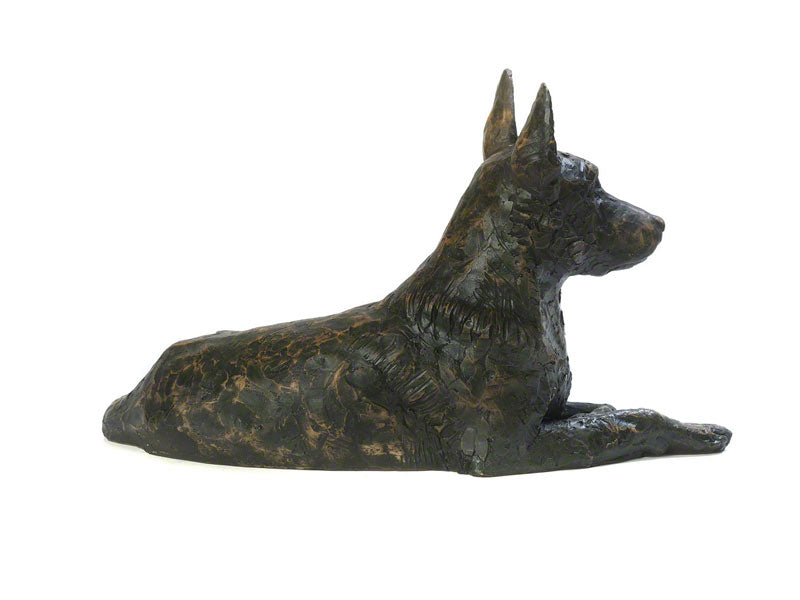 Cast Resin Dog Figurine Memorial Urn - German Shepherd