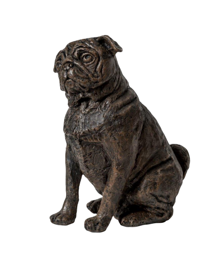 Cast Resin Dog Figurine Memorial Urn - Pug