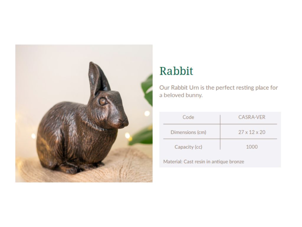 Cast Resin Small Pet Figurine Memorial Urns