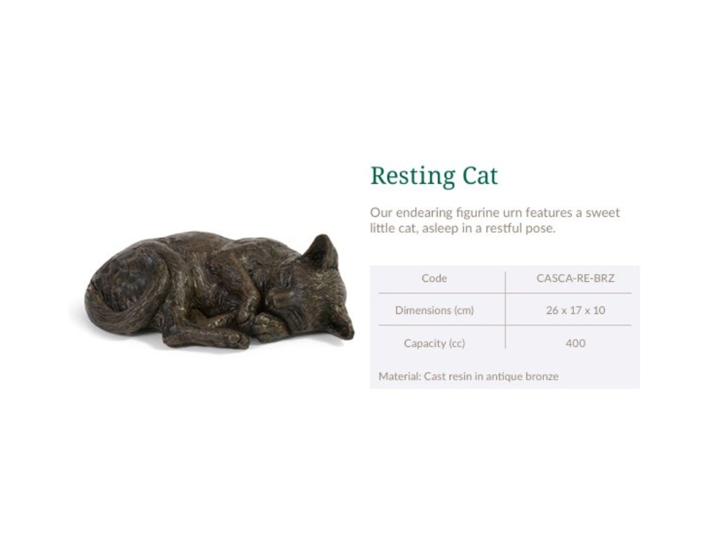 Cast Resin Cat Figurine Urns
