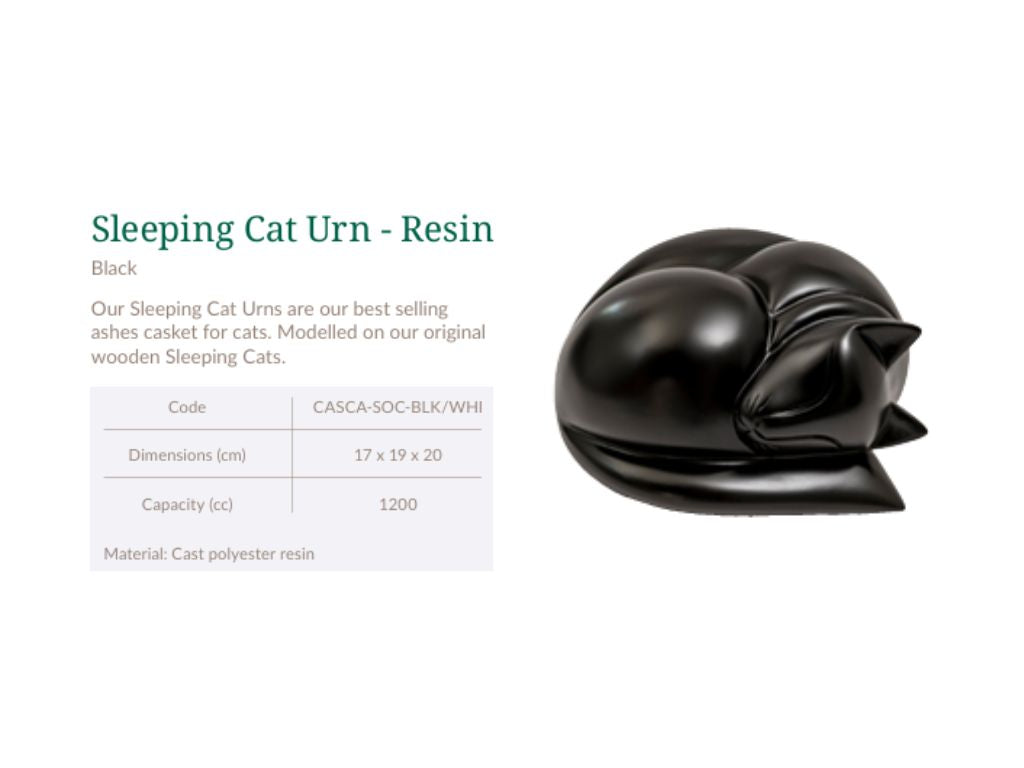 Cast Resin Cat Figurine Urns