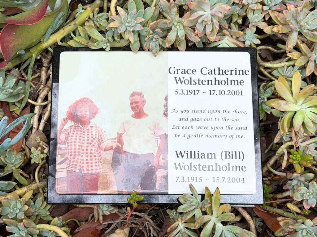 Photo Enamel Plaque on Granite Memorial