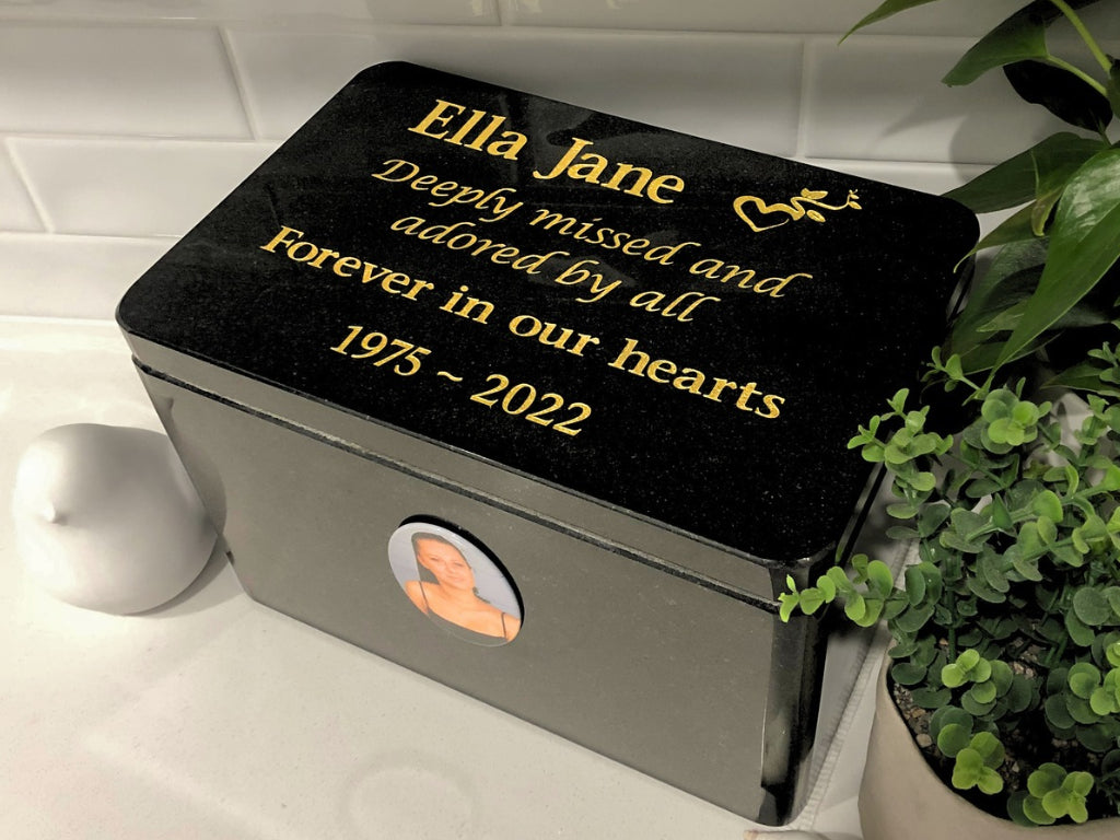 Everlasting Spirit Granite Memorial Urn Box for People