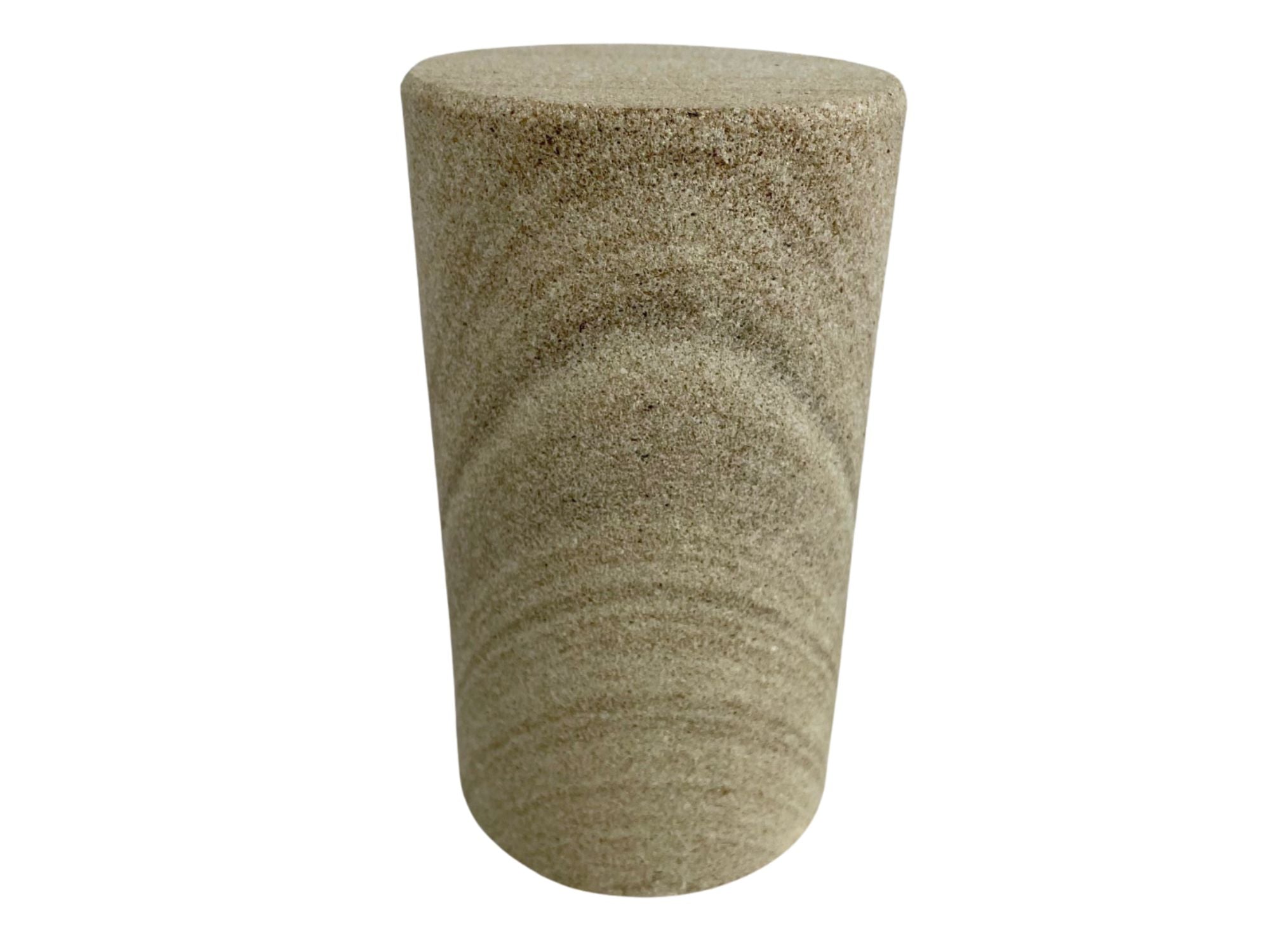 Smooth Sandstone Cylinder with Receptacle Pet Memorial