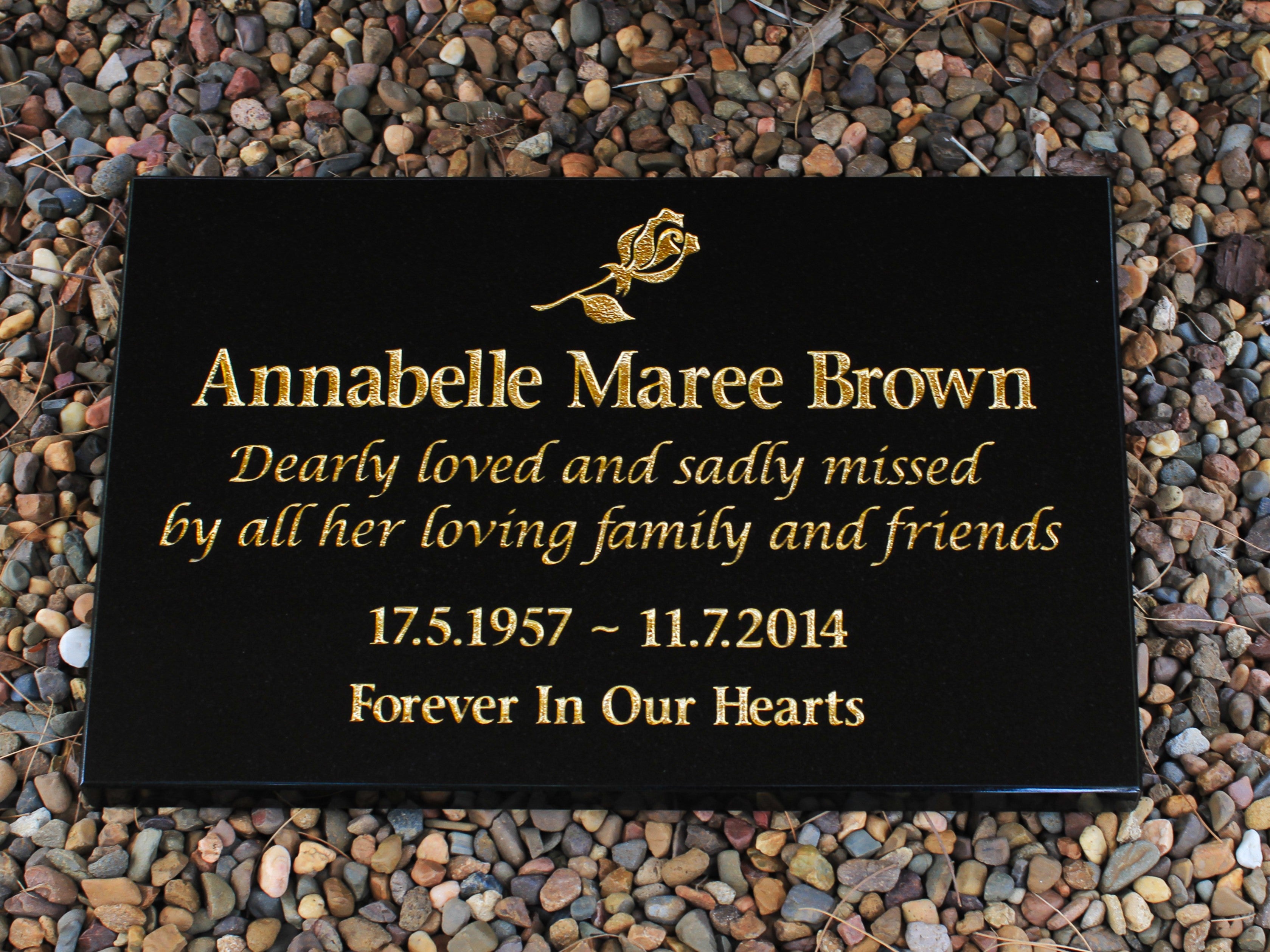 Granite Desk Marker Memorial For People