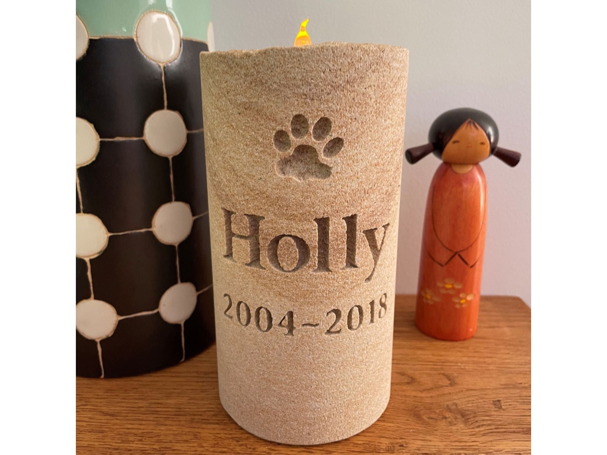 Eternal Sandstone Candle Pet Memorial