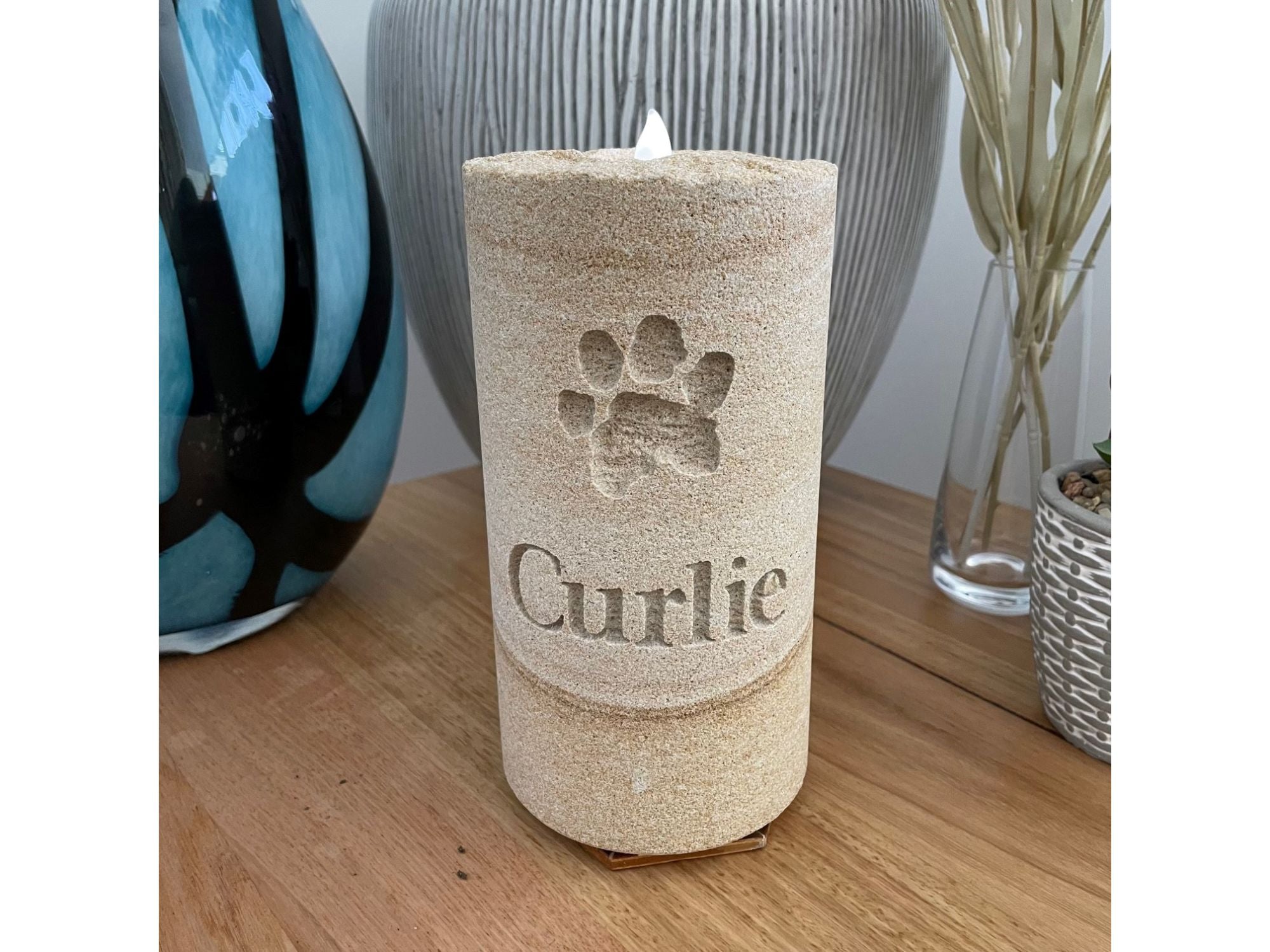 Eternal Sandstone Candle Pet Memorial