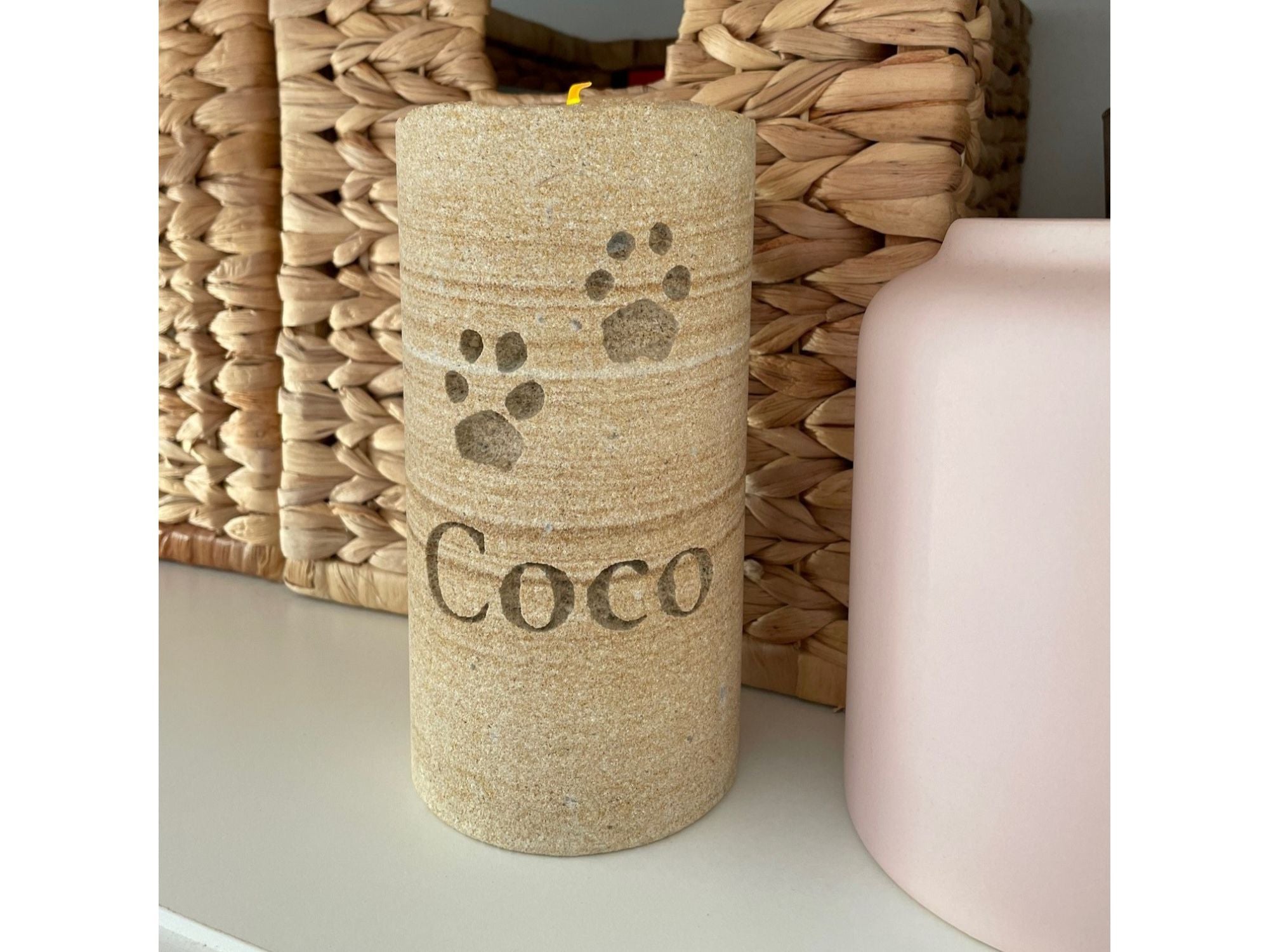 Eternal Sandstone Candle Pet Memorial
