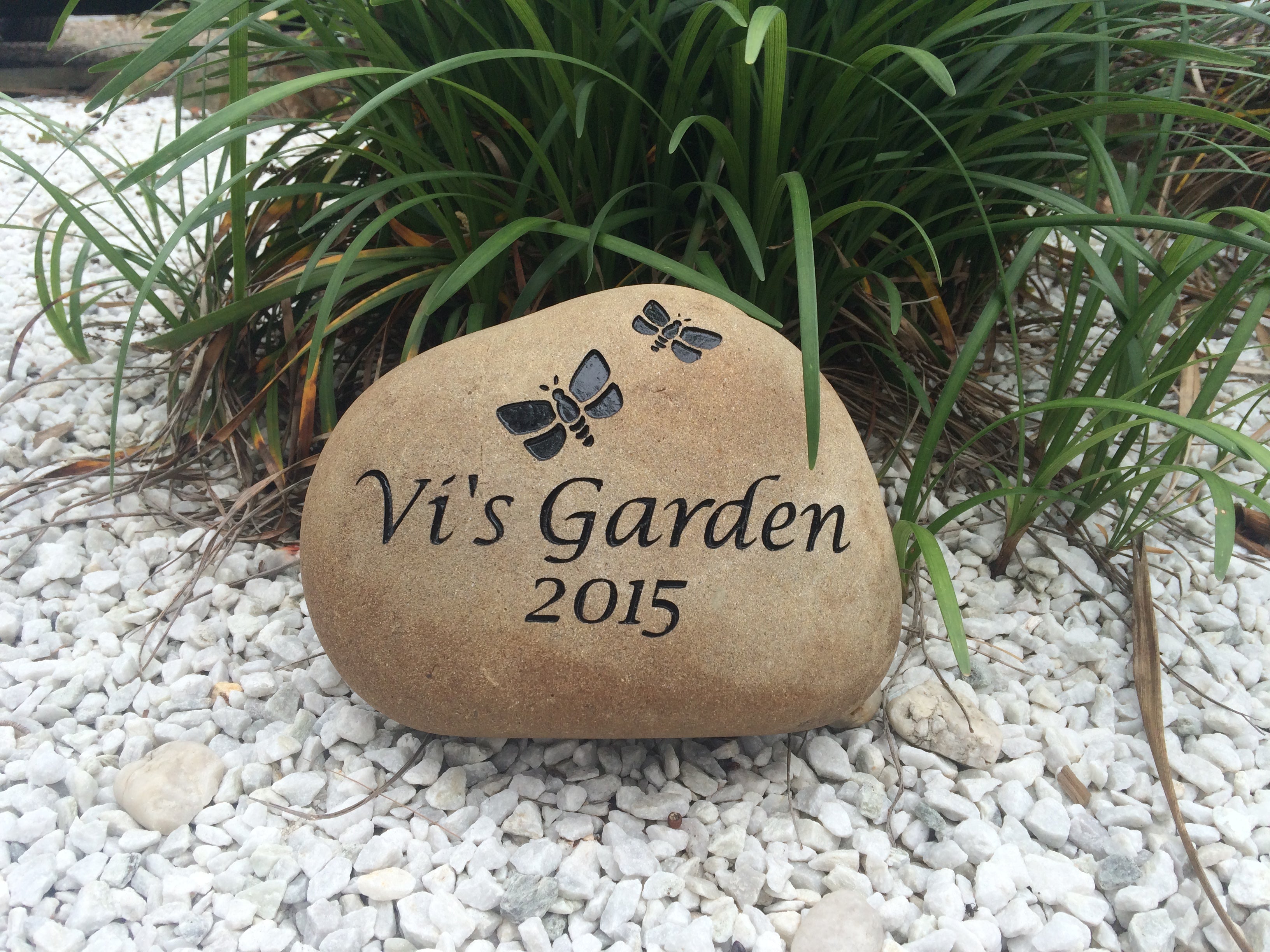 Tumbled Riverstone Memorial For People