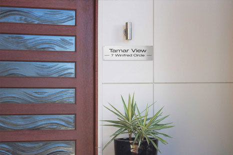 House Name Address Plaques - Stainless Steel