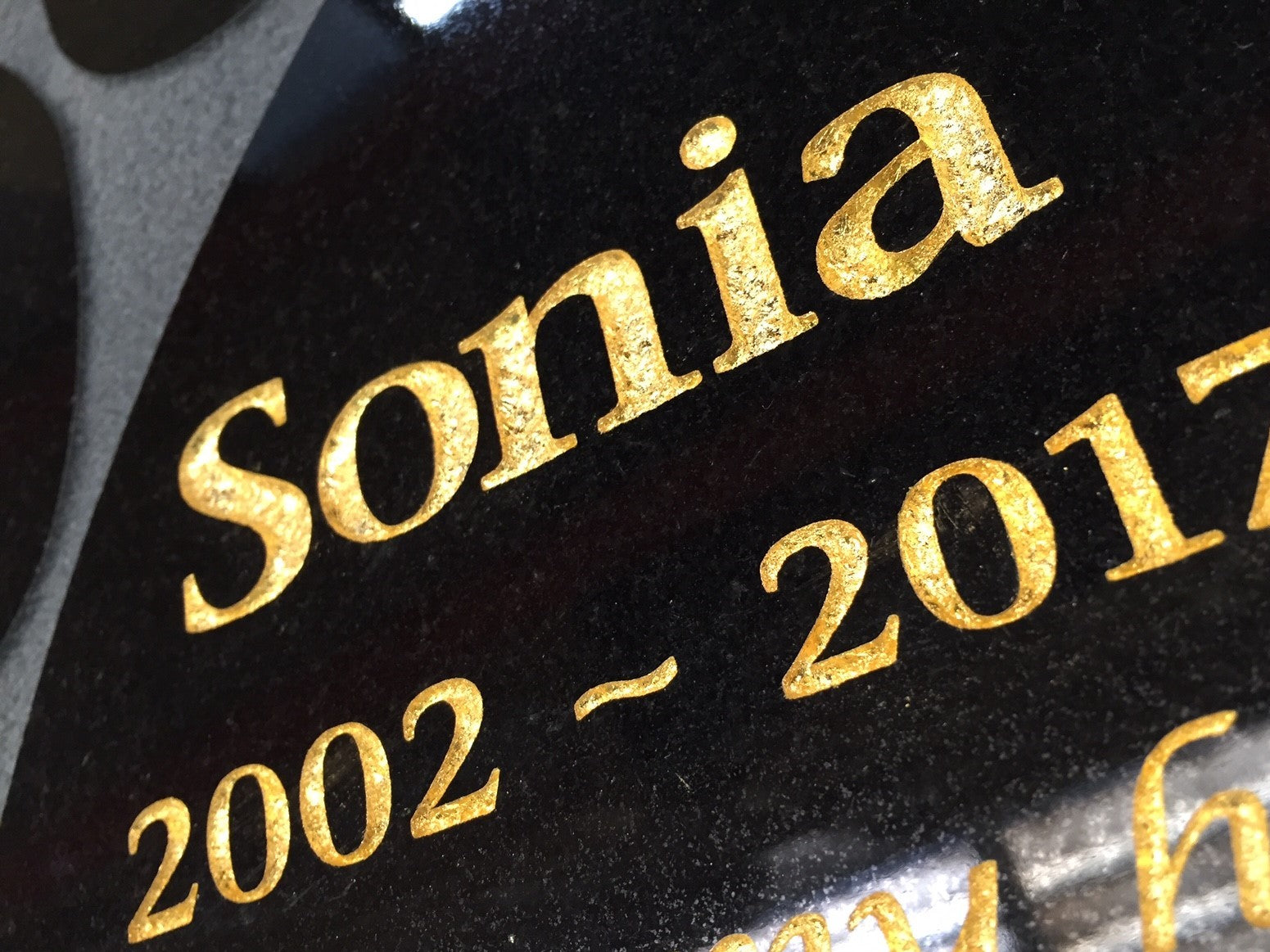 Shaped Granite Plaque Pet Memorial