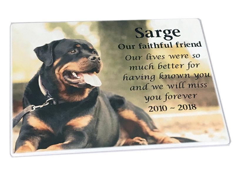 Stainless Steel Photo Plaque Pet Memorial