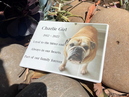 Photo Ceramic Plaque Pet Memorial