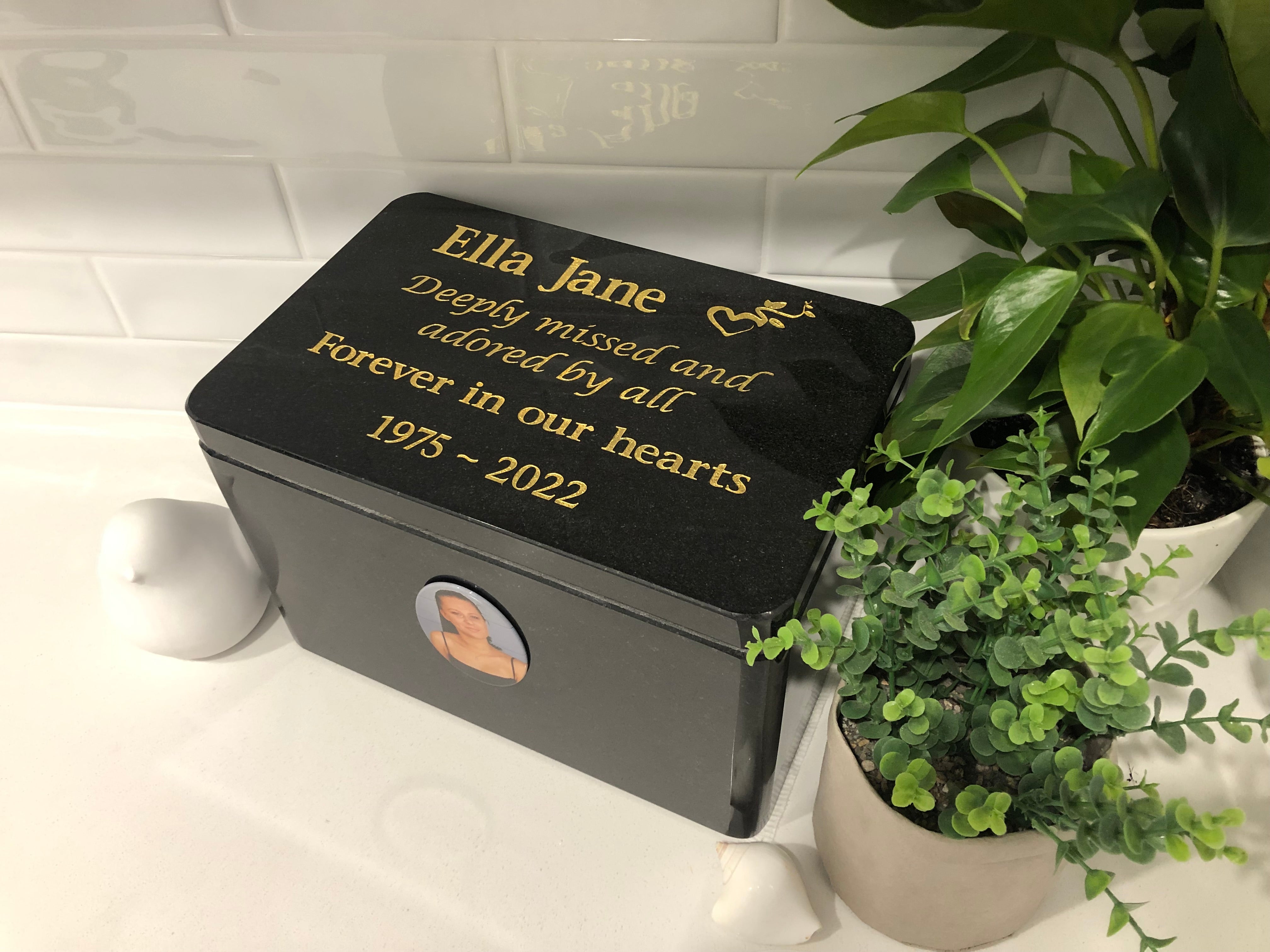 Everlasting Spirit Granite Memorial Urn Box for People