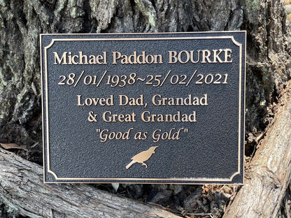 Bronze Plaque Memorial For People