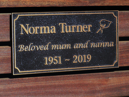 Bronze Plaque Memorial For People