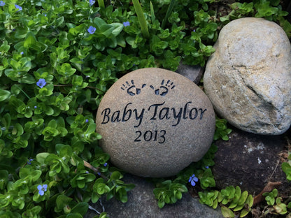 Tumbled Riverstone Memorial For People